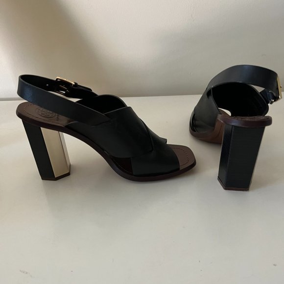 Tory Burch Bleeker Heel, Black, Size 9M - Picture 7 of 7
